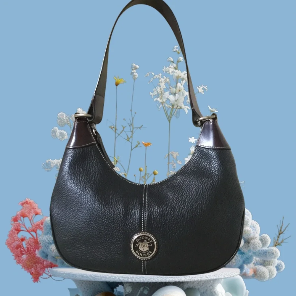 Dooney And Bourke Pebble Leather Medium Hobo Bag - Picture 16 of 16